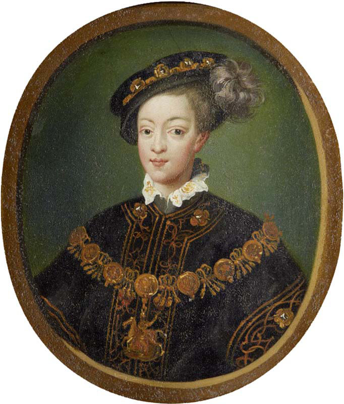 Edward Six of England-circle of Isaac Oliver